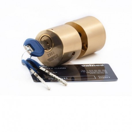 Highsecurity cylinder Valnes KABA PLUS two-sided brass